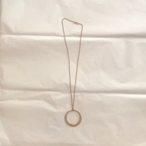 Long gold necklace